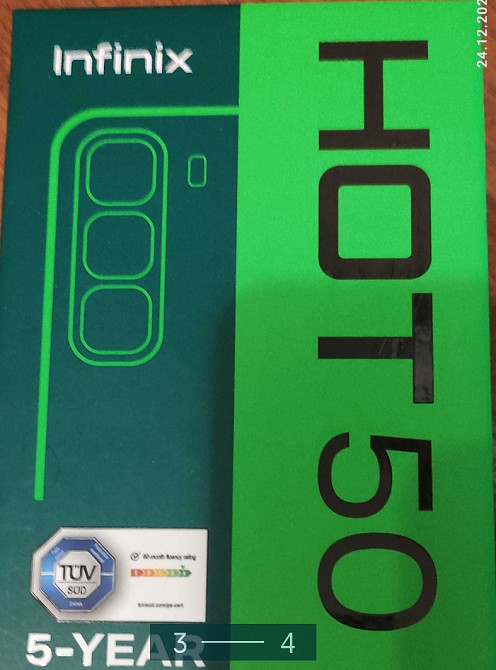 Телефон Infinix Hot 50 8/128Gb. Sleek Black NFC. Киев - изображение 2