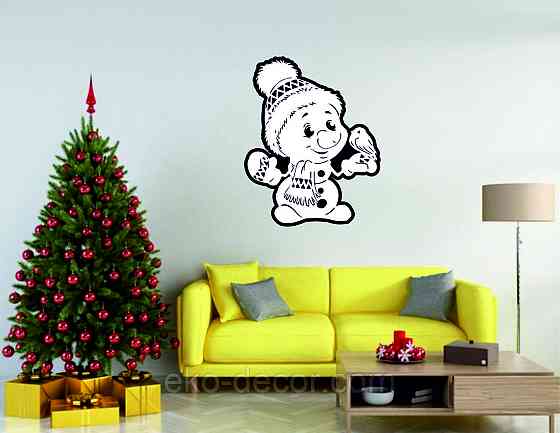 Декоративное настенное Панно «Снеговик», Декор на стену Киев