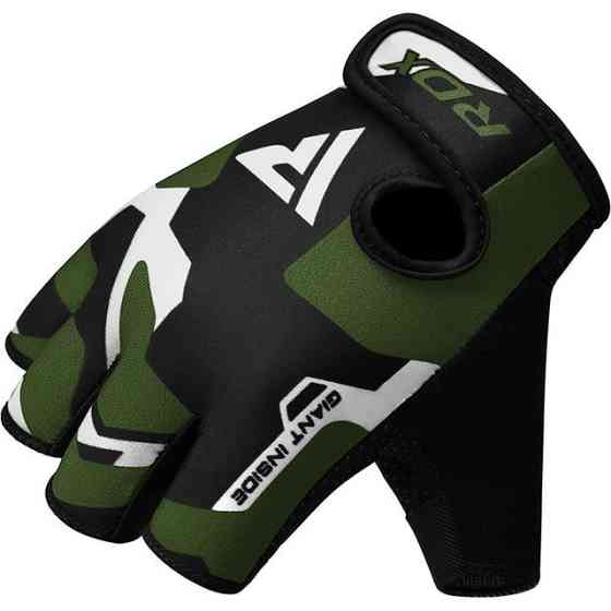 Рукавички для фітнесу RDX F6 Sumblimation Black/Green M Каменское