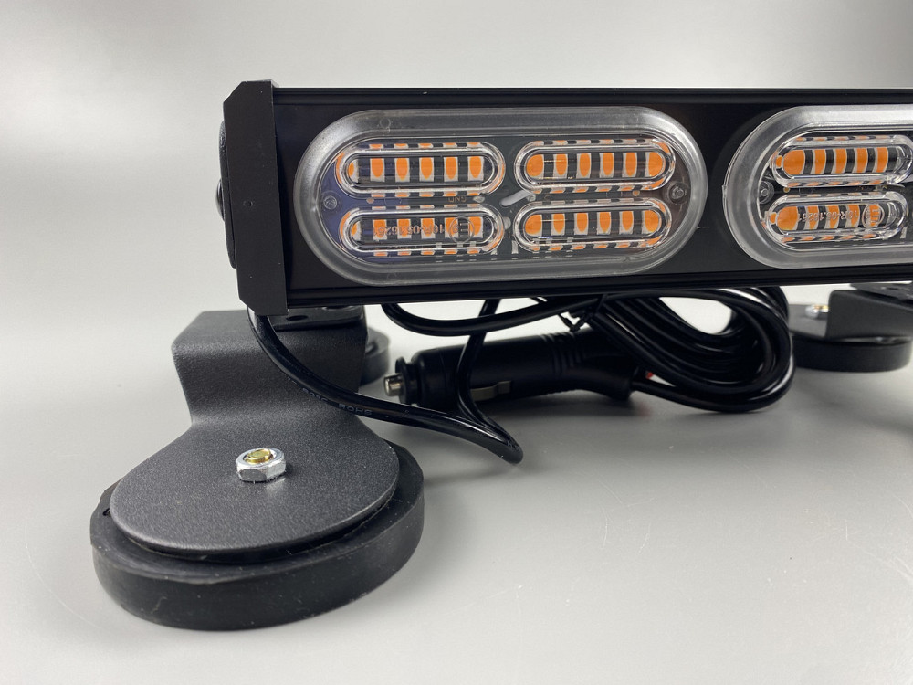 Стробоскоп LED 2 секции двухсторонний световой сигнальный, LED-балка крепление двойной магнит универсальный Мукачево - изображение 6