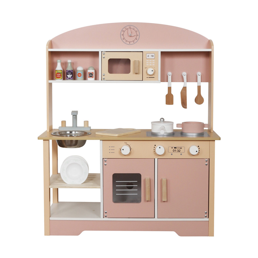 Дитяча дерев'яна ігрова кухня AVKO Парма Pink (40012573) для дітей Київ - фото 2
