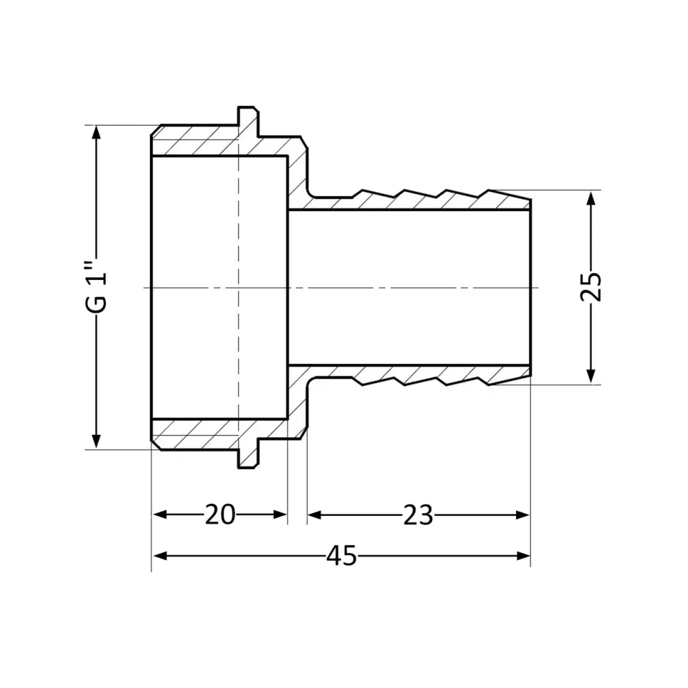 Штуцер Thermo Alliance Standart 25х1" НР SD4272525 Київ - фото 8
