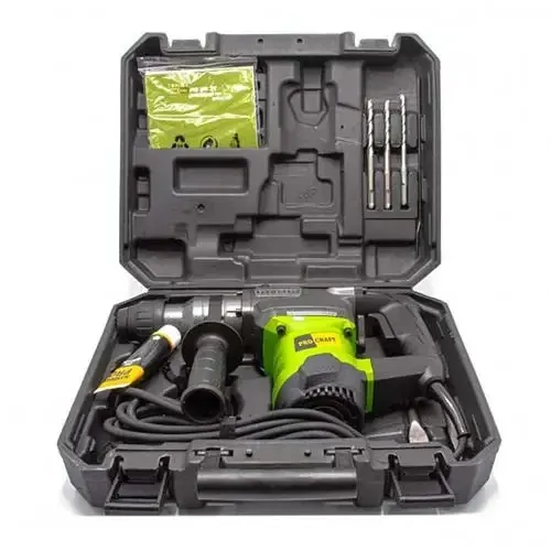 Перфоратор бочковий Procraft,Бочковий перфоратор мережевий 4.5 Дж  1200 Вт,Професійний мережевий перфоратор в кейсі Львів