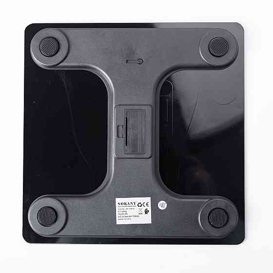 Смарт ваги електронні Sokany 26х26 см  до 180 кг з синхронізацією з телефоном чорні SK-19019B Київ