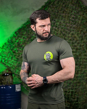 Тактическая потоотводящая футболка Soldier oliva ПП7618 Киев - изображение 7