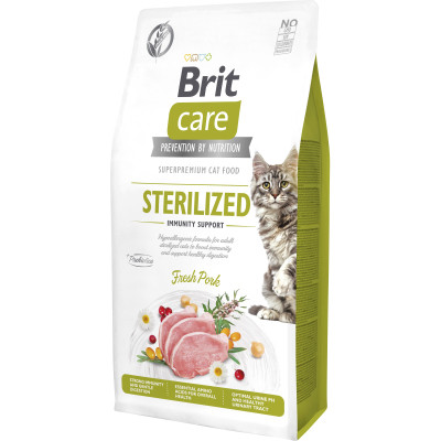Сухий корм для кішок Brit Care Cat GF Sterilized Immunity Support зі свининою 7 кг (8595602565085) Вінниця - фото 1