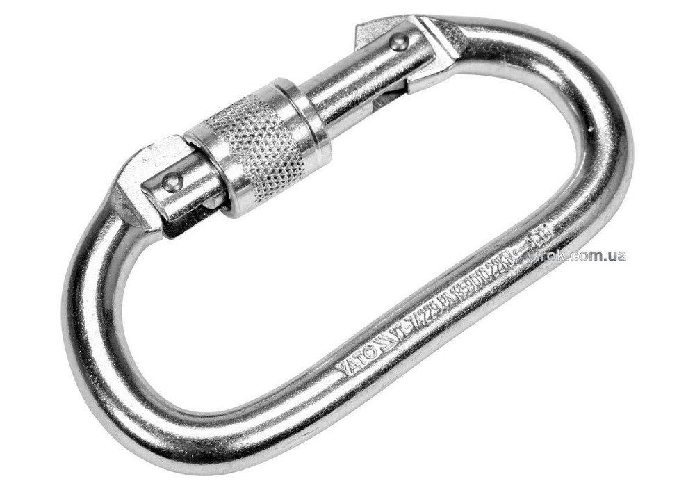 Карабін сталевий, автозамикний YATO з зазором блокування 16 мм, 115 х 55 мм [20] Одесса - изображение 1