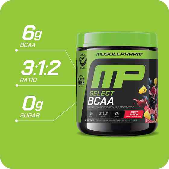 Комплекс аминокислот Muscle Pharm Select BCAA 225 g (Blue Raspberry) Луцк
