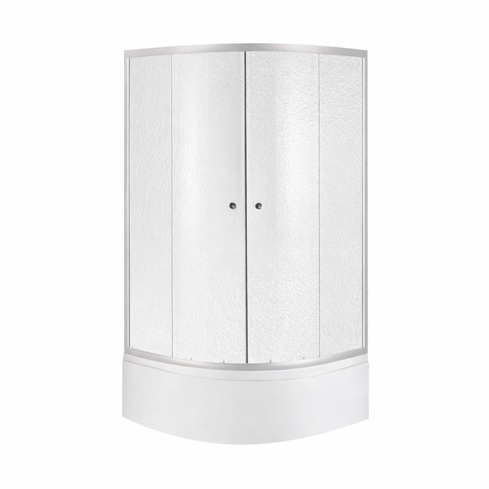 Lidz Latwa SC90x90.SAT.HIGH.FR Душевая кабина полукруглая, стекло Frost 4 мм + Lidz Душевой поддон KAPIELKA ST90x90x41, с панелью Киев - изображение 1