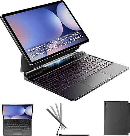 Чехол книжка Samsung Tab S9+ Plus X810 S9 FE+ X610 клавиатура (магнитный) Одесса