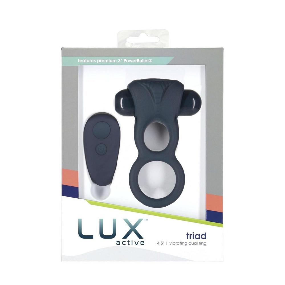 Подвійне ерекційне кільце з вібрацією Lux Active-Triad - Vibrating Dual Cock Ring, пульт ДК Sex Aura Київ - фото 7