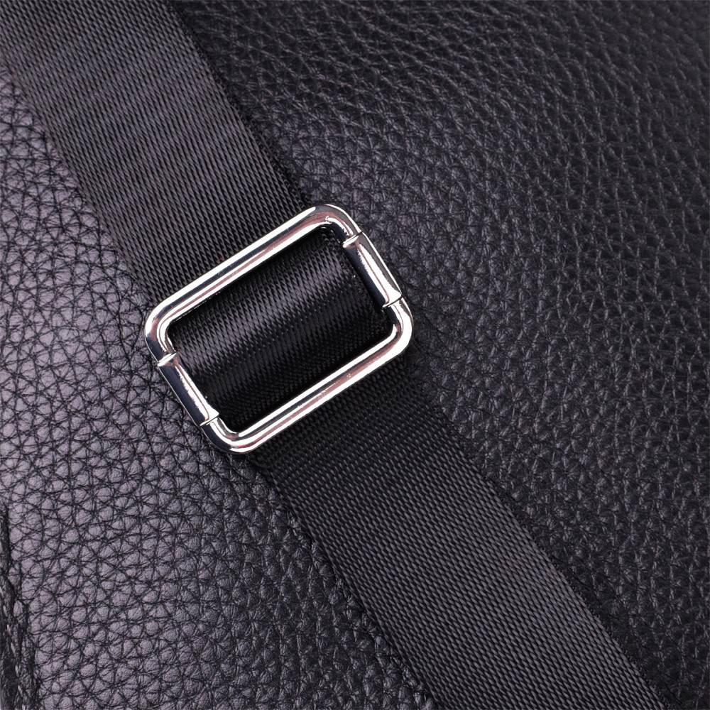 Прямоугольная сумка бананка из качественной натуральной кожи Черный (GRANDE PELLE) Киев - изображение 1