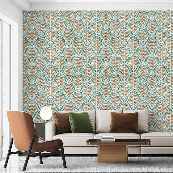 Панель стінова 3D 680х680х4мм Коричнево-зелений візерунок SW-00001988 Київ