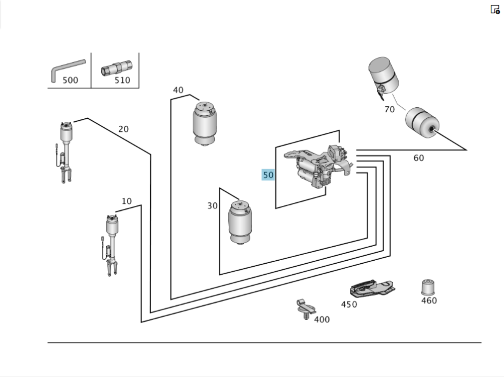 Mercedes-Benz  A1663275245 Трубка від компресора пневмопідвіски до блоку клапанів ML/GLE W166 GL/GLS X166 GLE Coupe C292 Одеса - фото 3