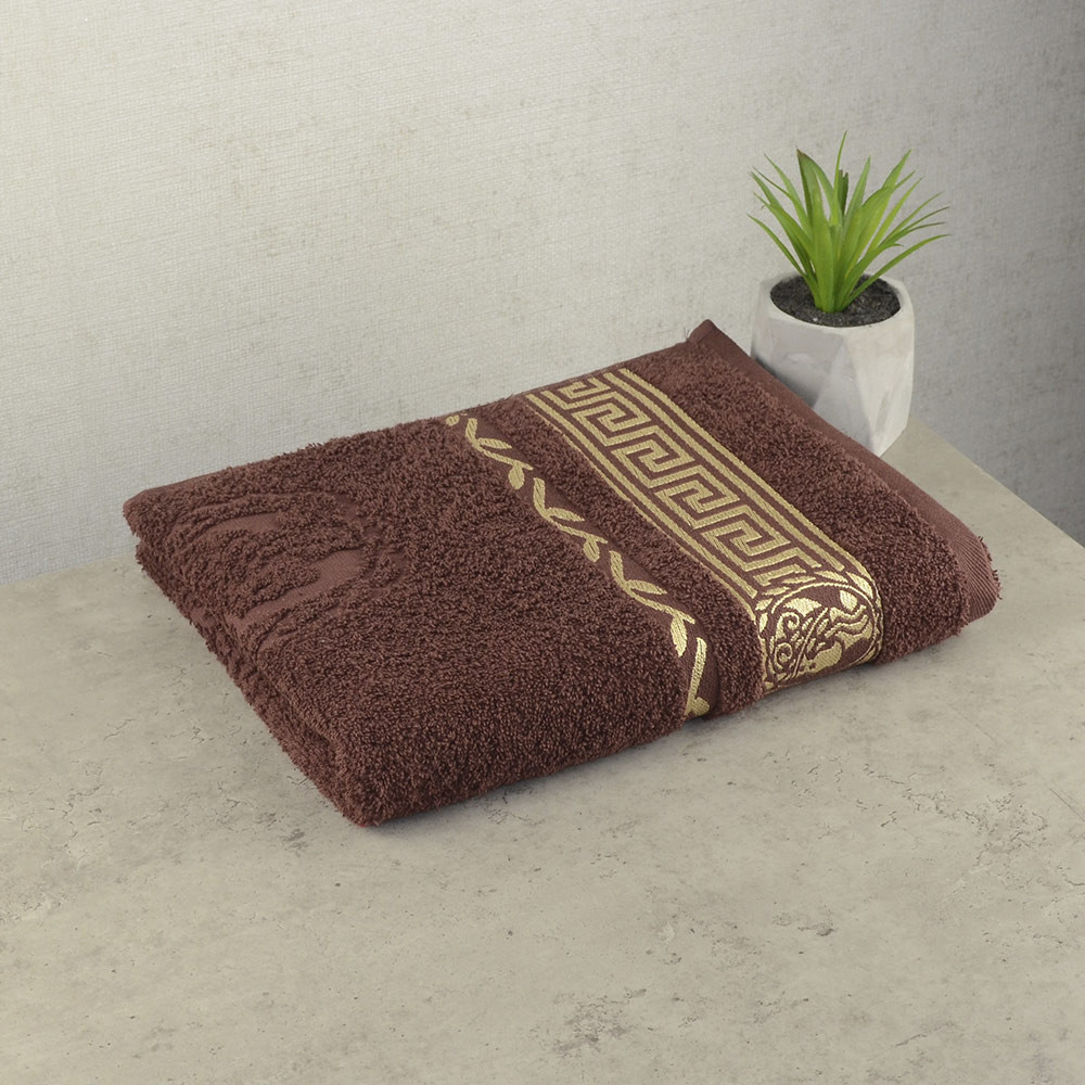 Набір рушників для ванної 3шт GM Textile 50х90см, 50х90см, 70х140см Caesar 450г / м2 (Коричневий) Суми - фото 2