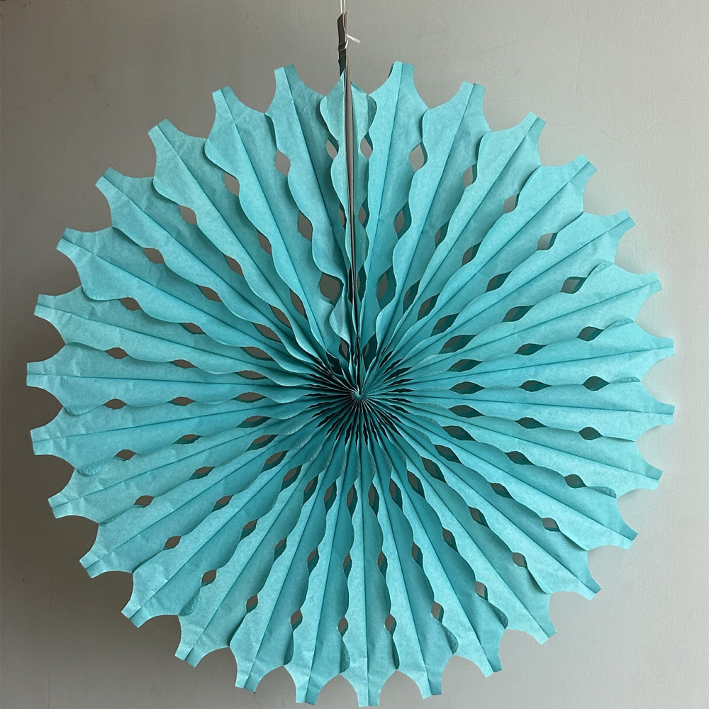 Веер бумажный декоративный 12 см тифани голубой Киев - изображение 1