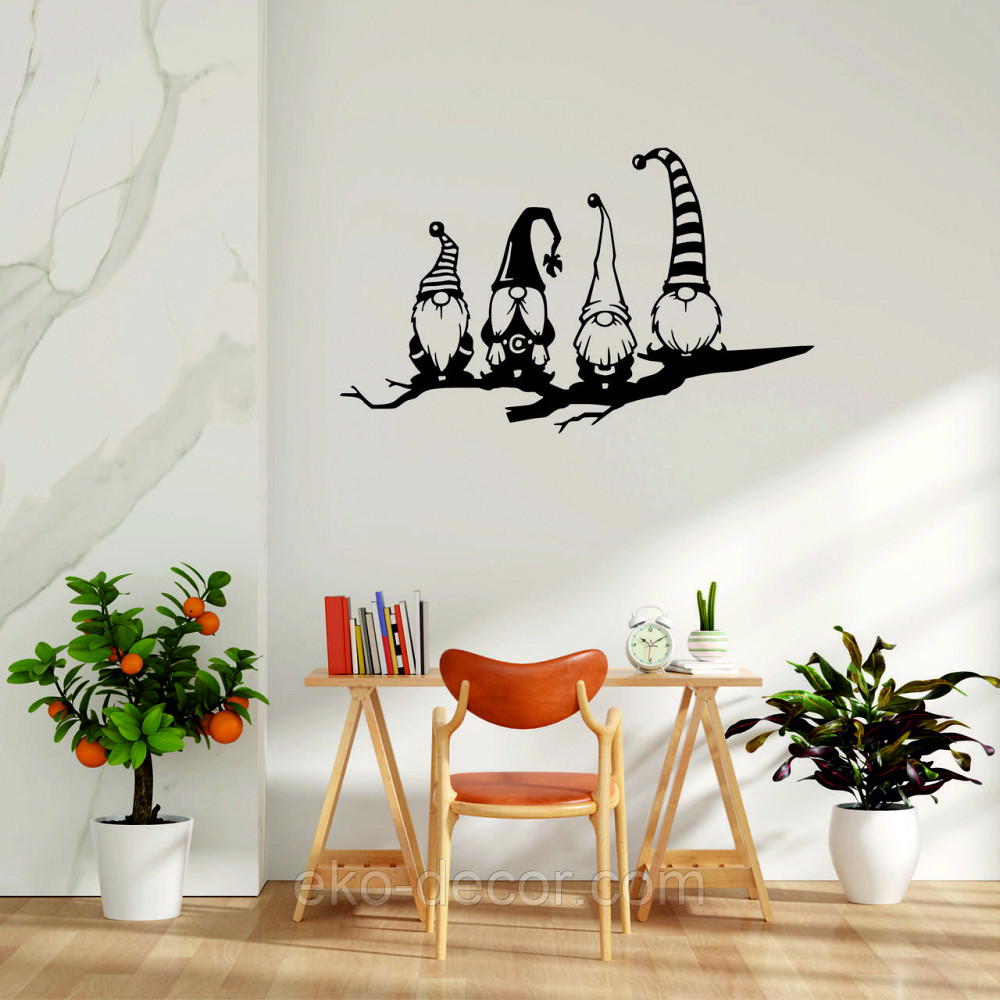 Декоративное настенное Панно «Гномики», Декор на стену 70*42 см, Черный Киев - изображение 9