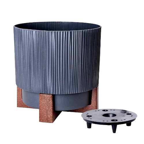 Вазон Осло зі вставкою та декоративною підставкою 20см граніт Алеана Житомир - изображение 1