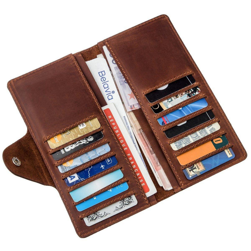 Бумажник мужской из винтажной кожи SHVIGEL 16167 Коричневый Киев - изображение 1