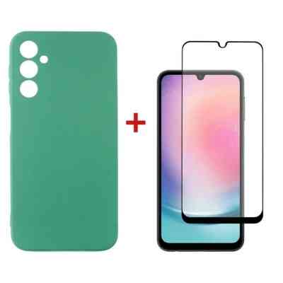Чехол для мобильного телефона Dengos Samsung Galaxy A24 Case + Glass (Mint) (DG-KM-79) Винница