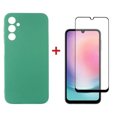 Чехол для мобильного телефона Dengos Samsung Galaxy A24 Case + Glass (Mint) (DG-KM-79) Винница - изображение 1