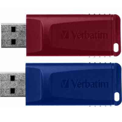 USB флеш накопичувач Verbatim 2x32GB Store&apos;n&apos;Go Slider Red/Blue USB 2.0 (49327) Вінниця