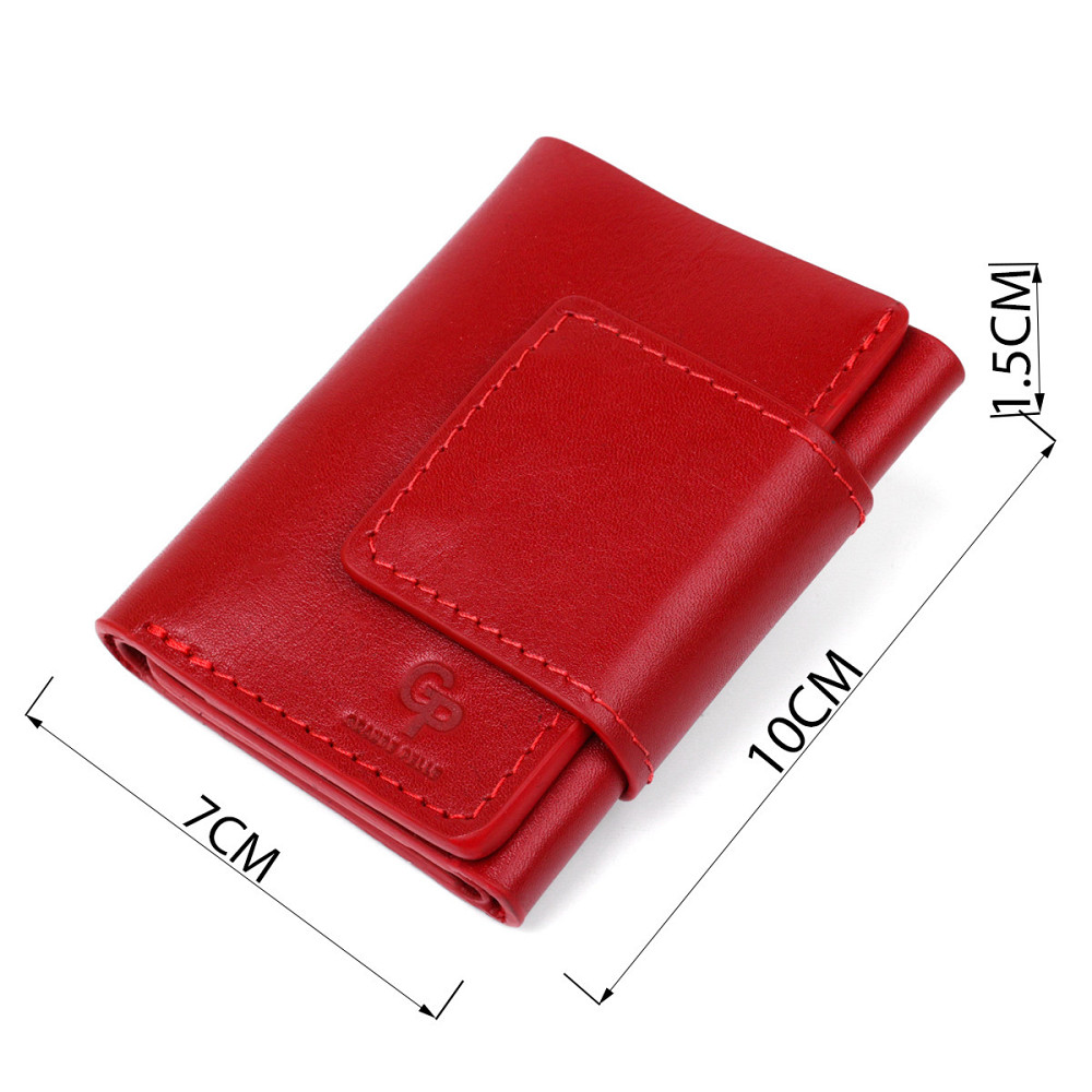 Суворе портмоне жіноче з гладкої шкіри GRANDE PELLE 11153 Червоне Київ - фото 4