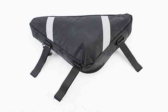 Сумка під раму трикутна 280х220х200мм, кріпл. на липучці, вологозахисна, світловідбиваючі смуги, чорна Київ