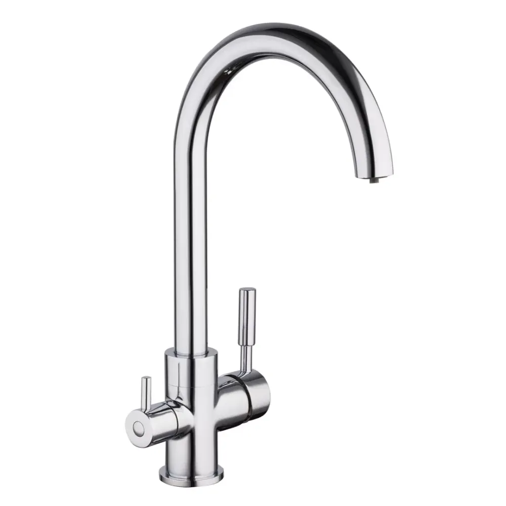 Смеситель для кухни на две воды Frap F4352 с подключением к фильтру, хром Киев - изображение 2