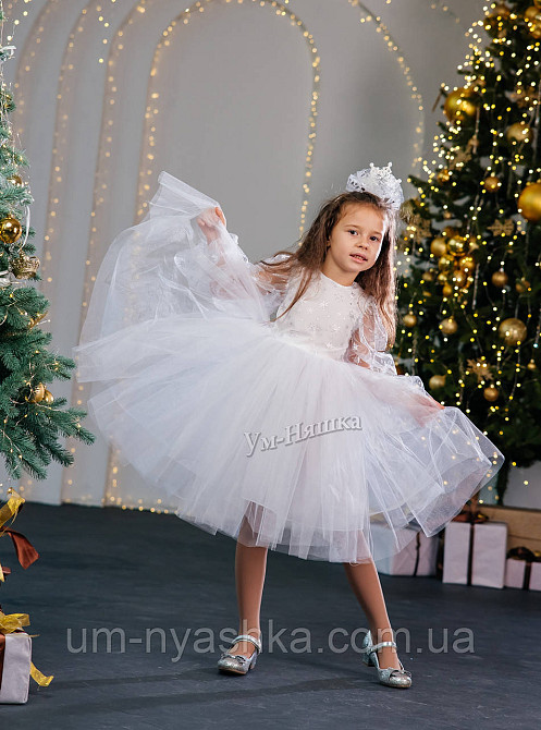 Платье Снежинка нарядное белое платье со снежинками Кривой Рог - изображение 2