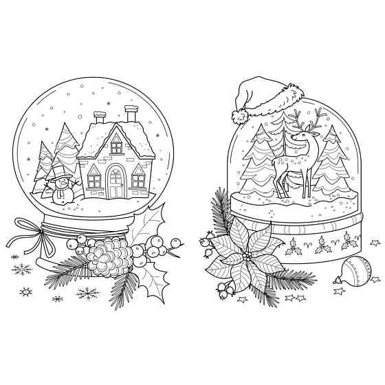 Большая книга раскрасок Рождество 1736023, 64 страницы Винница