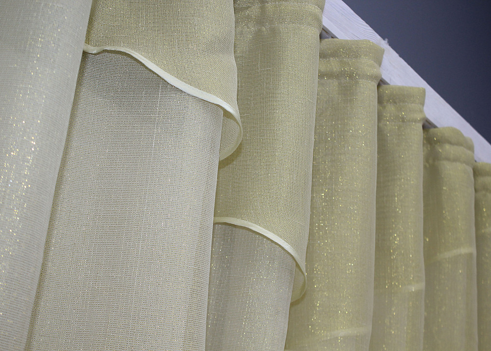 Кухонная занавеска VR-Textil № 00к молочный с золотистым 270х170 см (59-944) Киев - изображение 4