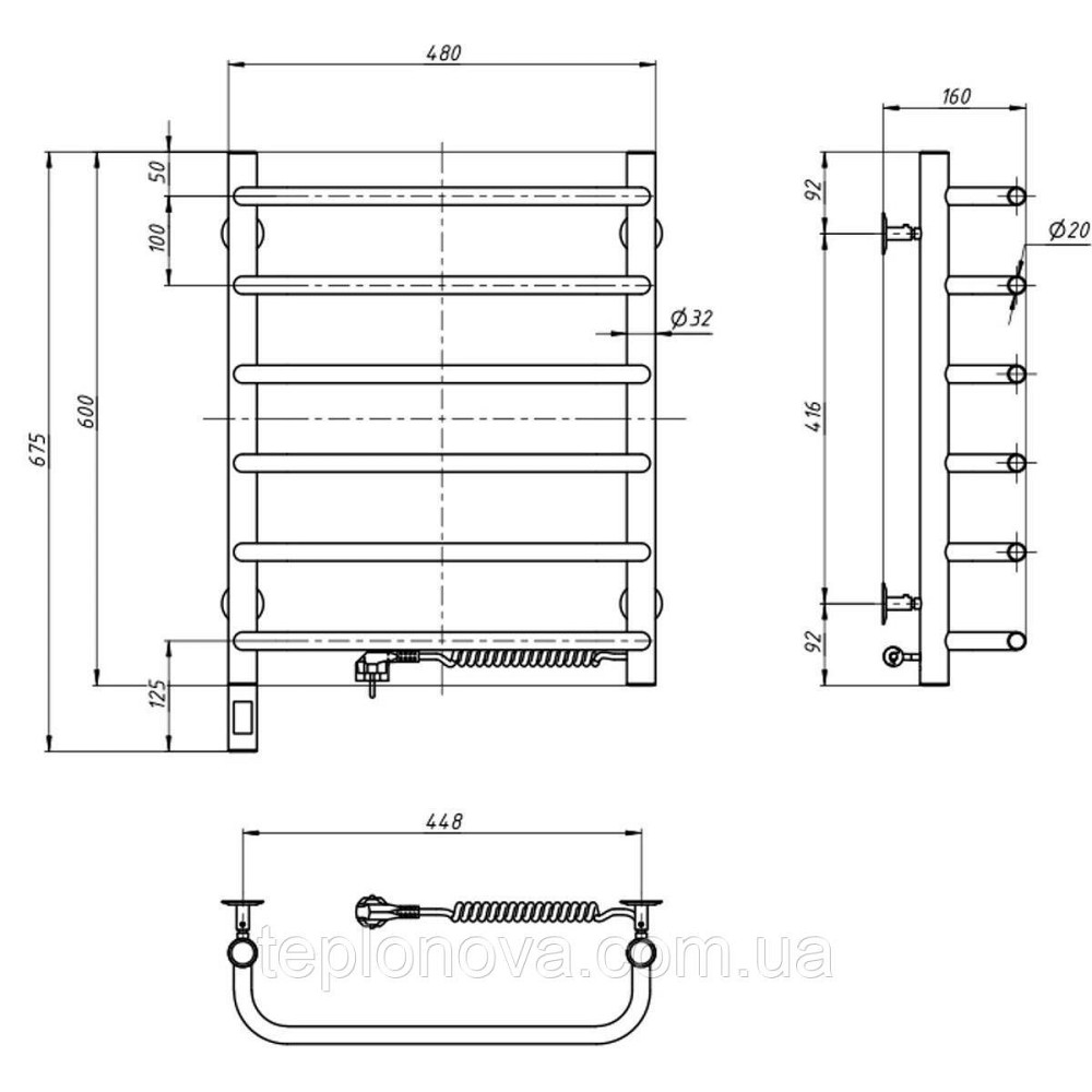 Полотенцесушитель Симфония 480х600 Sensor правый с таймером Черновцы - изображение 4