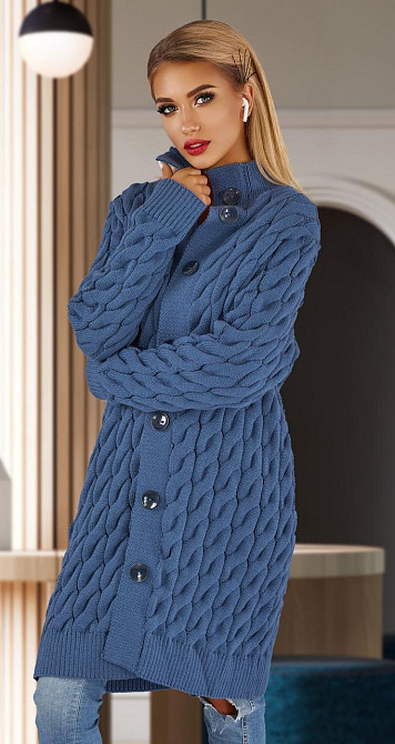 Теплий в'язаний кардиган (42-44) Київ - фото 5