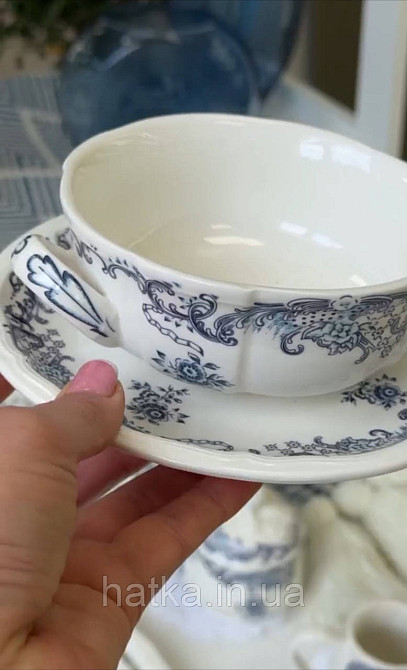 Супниця тарілка для супу порцеляна вінтажний стиль 350 мл 12,5 см тар. 17 см  "Grevelingen" 8030-508 для дому та ресторанів Київ - фото 3