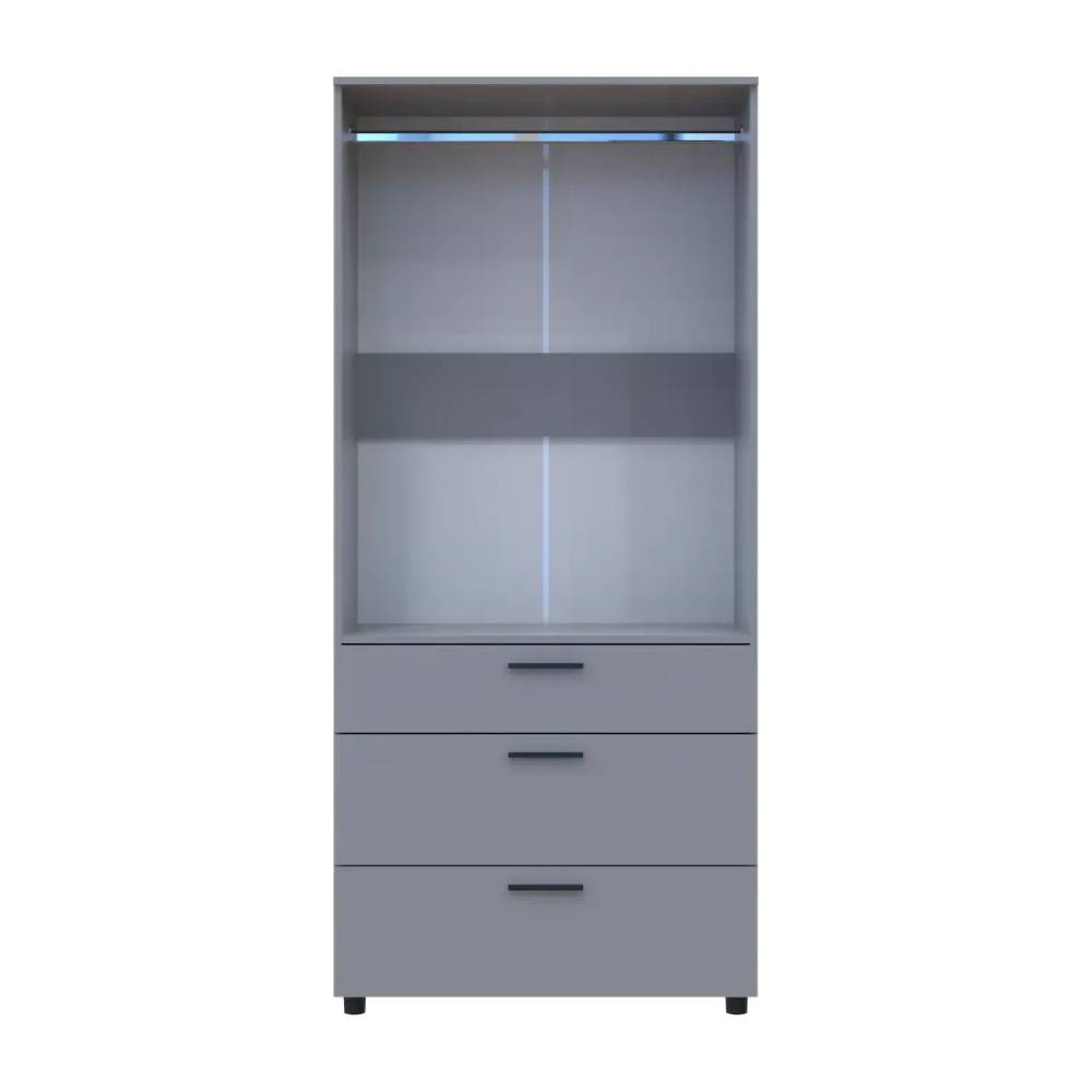 Шафа для одягу Doros Торн Сірий 2 ДСП/3Ш (штанга) 90х51.6х200 (DRS-012025) Дніпро - фото 7