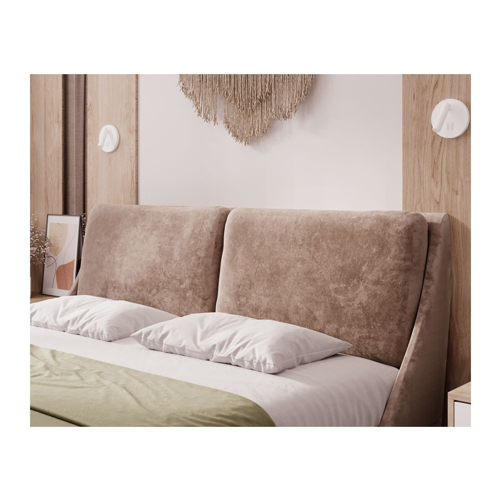 Ліжко BeatriceDesign Standart Oslo Wood на дерев'яних ніжках 160x190 мокко Київ - фото 3