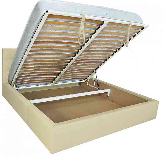 Кровать Chester Comfort 140 х 200 см Fly 2207 A1 С подъемным механизмом и нишей для белья Бежевый Киев