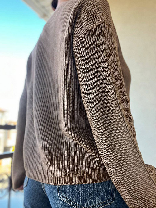 Светр жіночий A-N 875 варка в'язка оверсайз one size, шоколад, one size Київ - фото 15