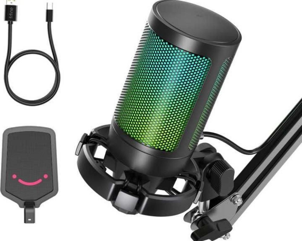 Микрофон FIfine A6T с RGB подсветкой. Киев - изображение 3