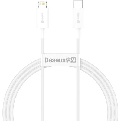 Дата кабель USB-C to Lightning 1.0m 20W Superior Series White Baseus (CATLYS-A02) Вінниця - фото 1