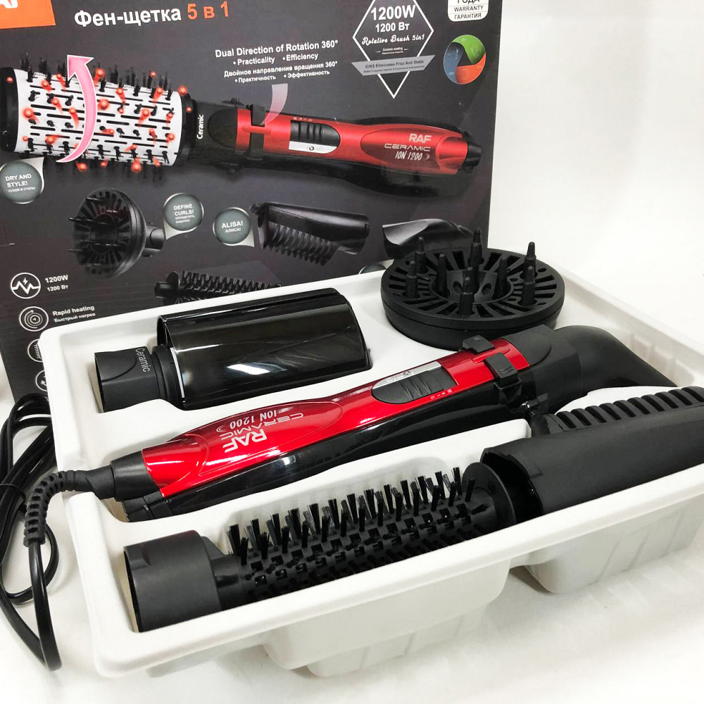 Легкий профессиональный фен, Фен-браш для укладки, Фен-стайлер для вьющихся волос Стайлер укладки MI-89 Львов - изображение 10