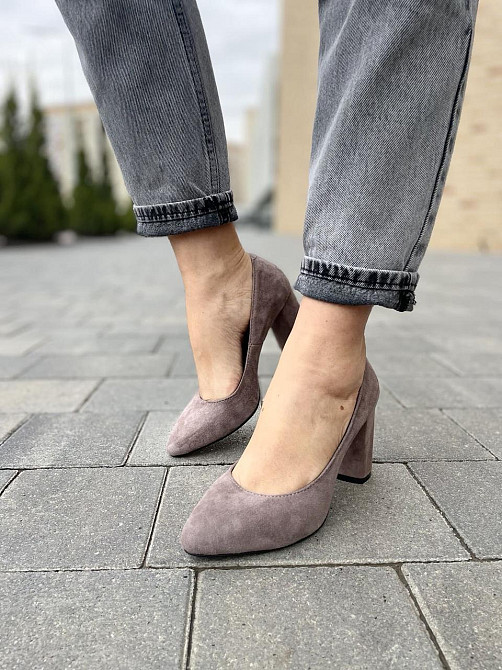 Nivelle Туфлі жіночі NIVELLE капучино натуральна замша 38р. 40р. каблук 9 см (1592/8051-8045) Коломия - фото 4