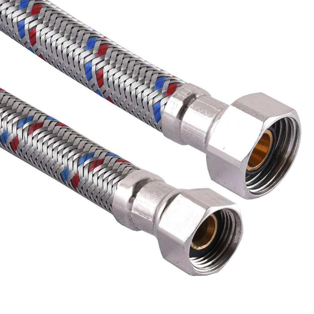 Шланг нержавіюча сталь SOLOMON 3/8″х1/2″ ВВ 0,5м HS30 (000001201) Київ - фото 1