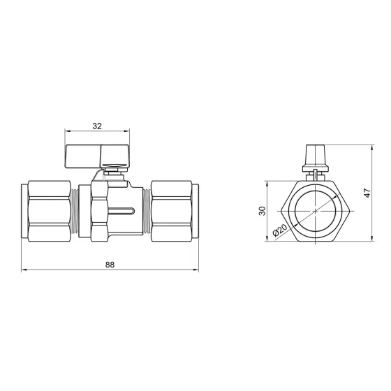 Кран кульовий обтискний Thermo Alliance Forte 20 SF263W20 Київ