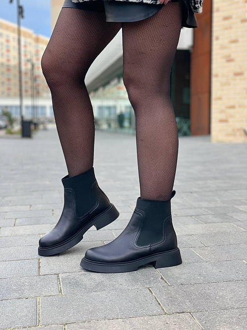 Arcoboletto Черевики жіночі Arcoboletto чорні натуральна шкіра висота 13 см (5362) Коломыя - изображение 2