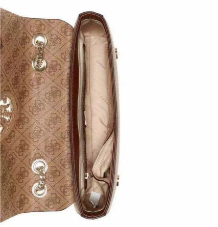 Стильная женская сумка на плечо Guess (6930) brown Киев