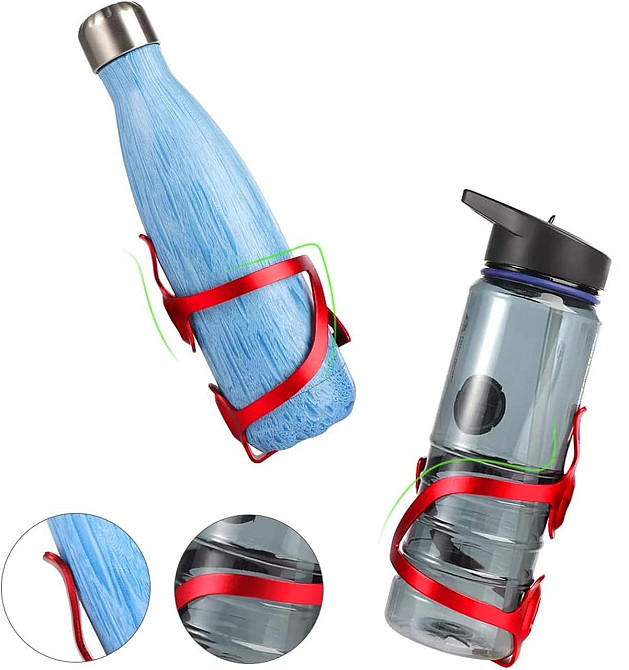 Флягодержатель велосипедный алюминиевый Feel Fit Красный Бровары - изображение 9