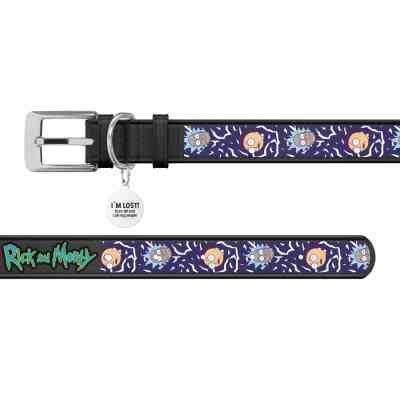Ошейник для животных WAUDOG Design с QR паспортом "Рик и Морти 2" Ш 35 мм Д 46-59 см черный (3606-0281-01) Винница