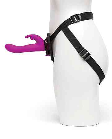 Страпон -кролик с вибрацией и трусиками Happy Rabbit Rechargeable Vibrating Strap-On Harness Set Sex Aura Киев